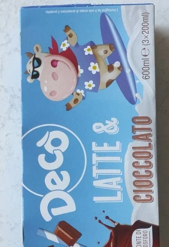 Succo latte e cioccolato