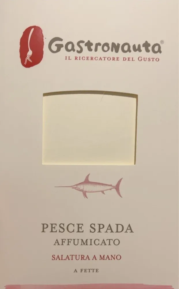 Pesce Spada affumicato salatura a mano a fette