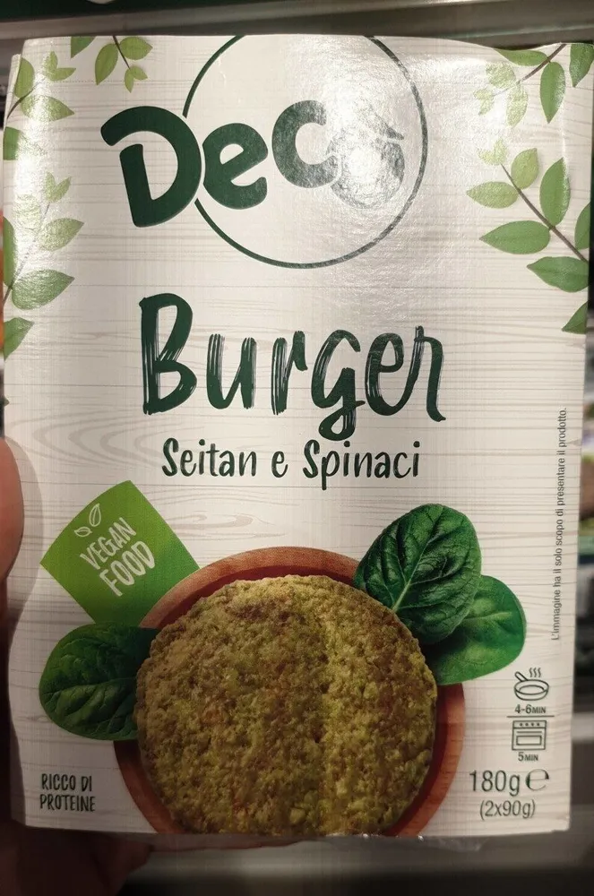 Burger seitan e spinaci