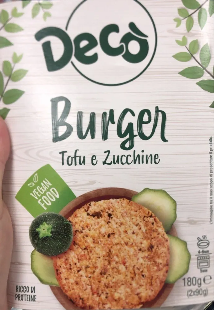 Burger tofu e zucchine