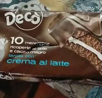 merendine al cacao con crema al latte