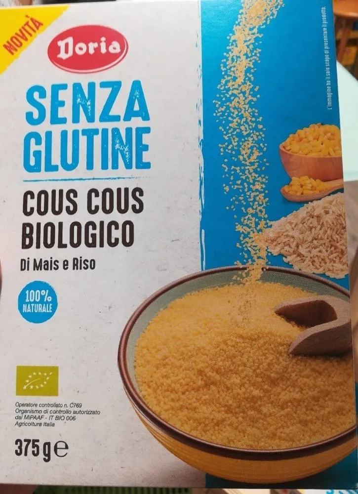 Cous cous biologico di mais e riso senza glutine