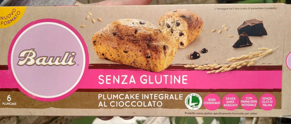 Plumcake integrale al cioccolato senza glutine
