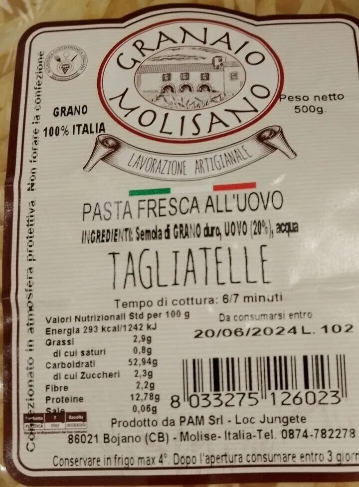 Pasta fresca all'uovo