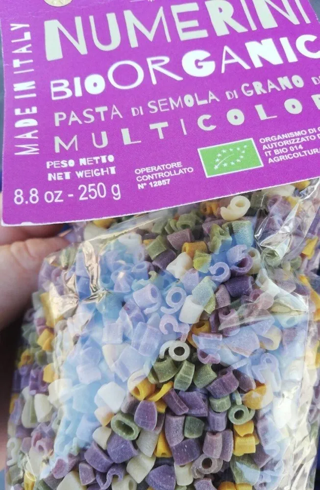 Pasta di semola di grano duro multicolor