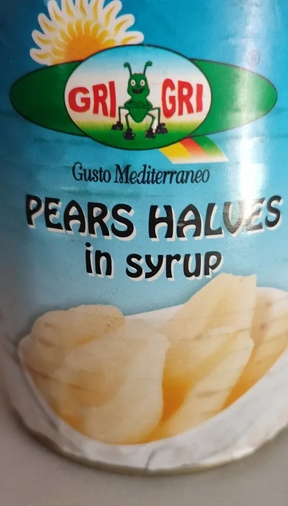 Pears halves in syrup