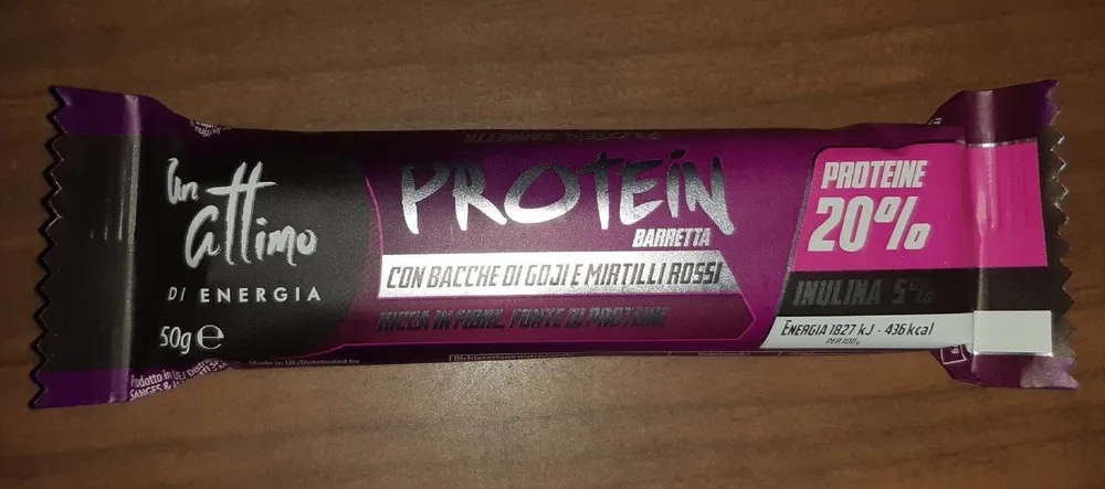 Protein barretta 20% con bacche di goji
