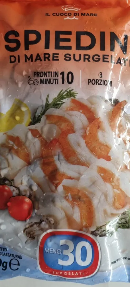 Spiedini di mare surgelati