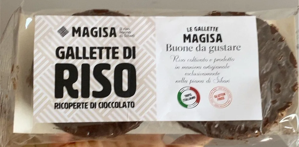 Gallette di riso ricoperte di cioccolato