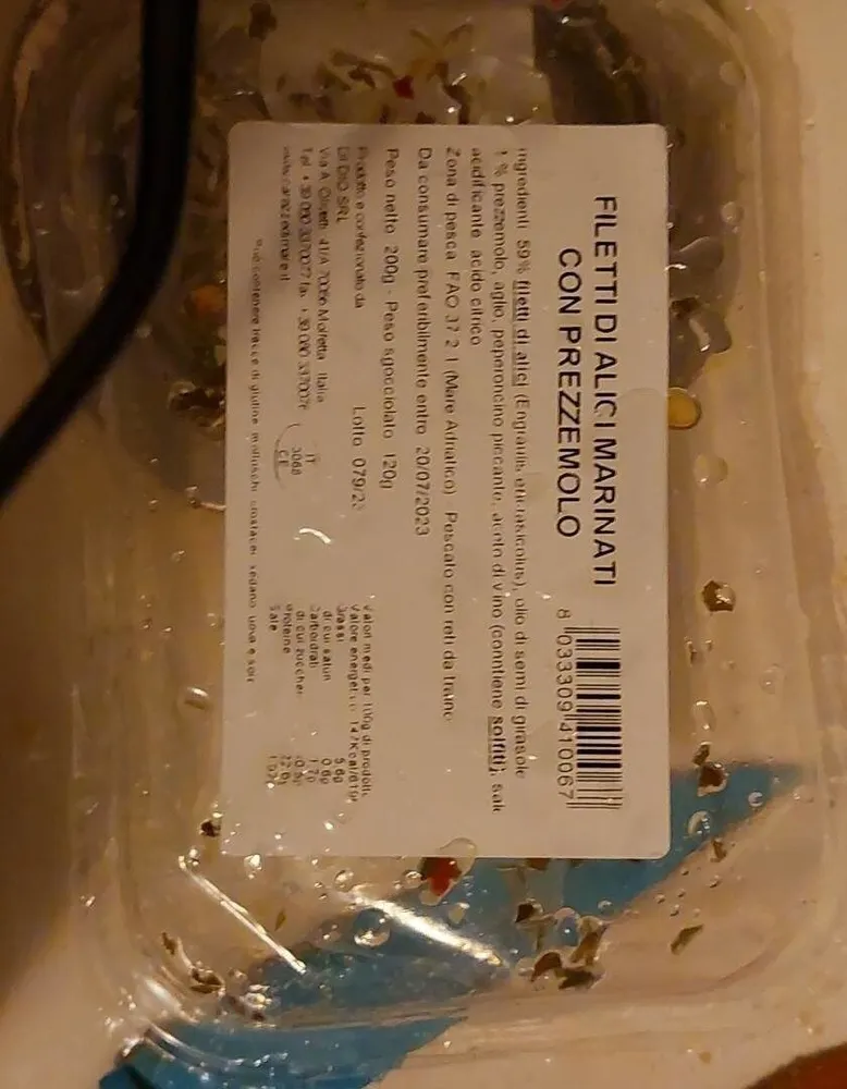 Filetti acciughe con prezzemolo