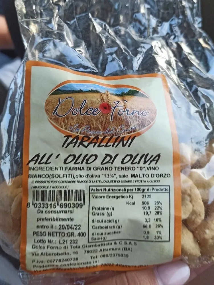 Tarallini all'olio di oliva