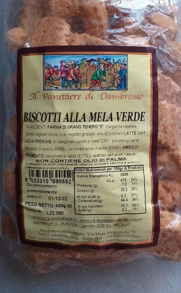 Biscotti alla mela verde