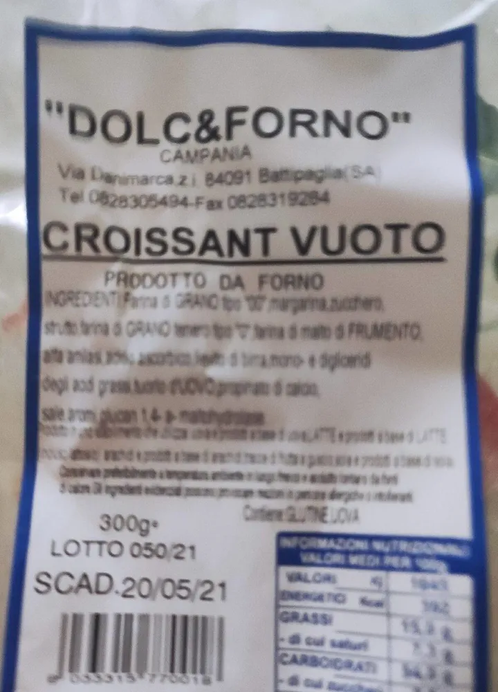 Croissant vuoto