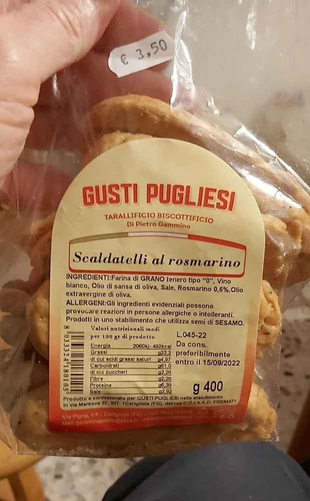 Scaldatelli al rosmarino