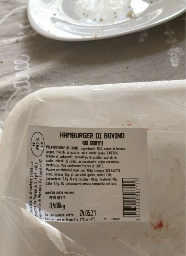 Hamburgher di bovino