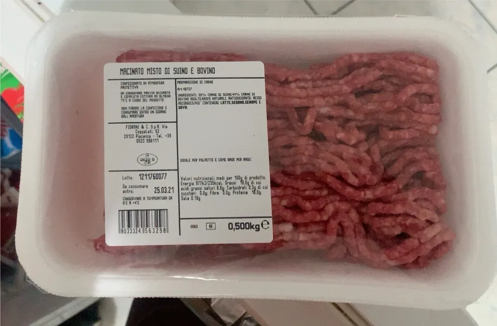 Macinato misto di suino e bovino