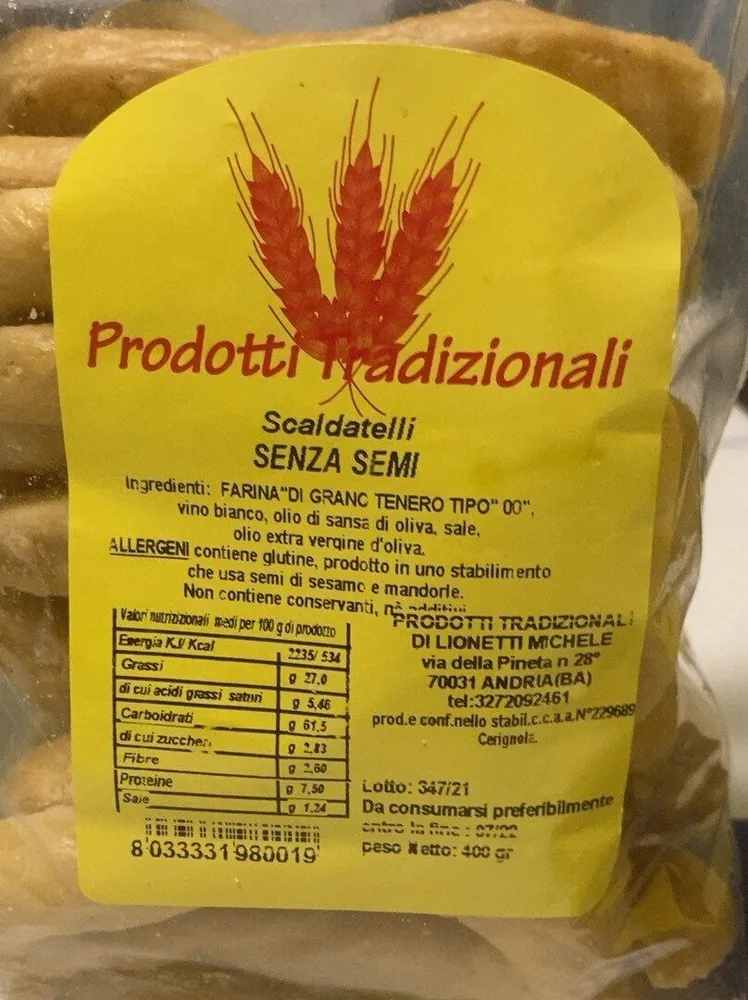 Scaldatelli senza semi