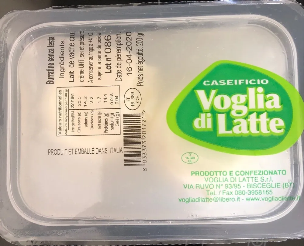 Voglia di latte burrata