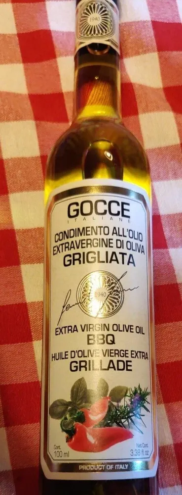 Condimento all'olio di oliva aromatizzato grigliata
