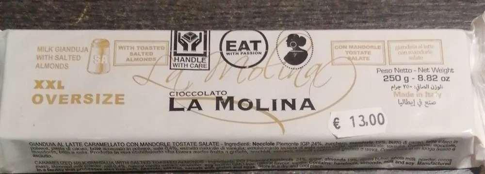 Gianduia al latte con mandorle salate