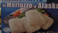 Porzioni di filetto di merluzzo d’Alaska