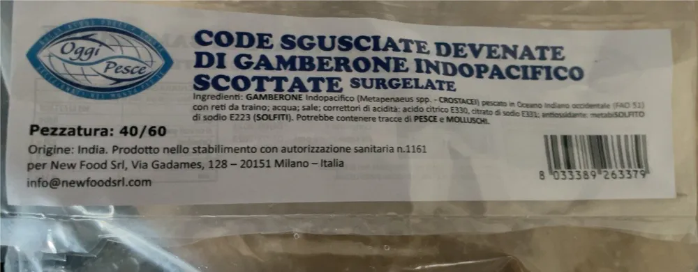 Code di Gamberoni Sgusciate