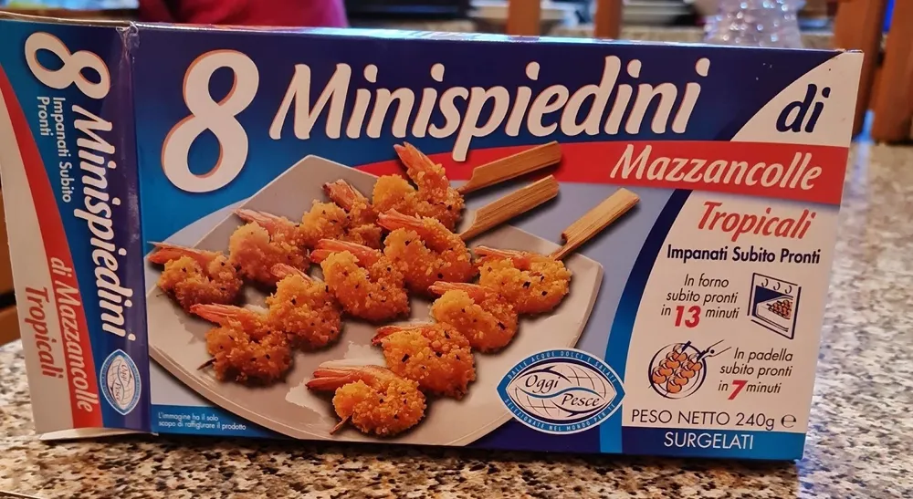 8 minispiedini di mazzancolle tropicali