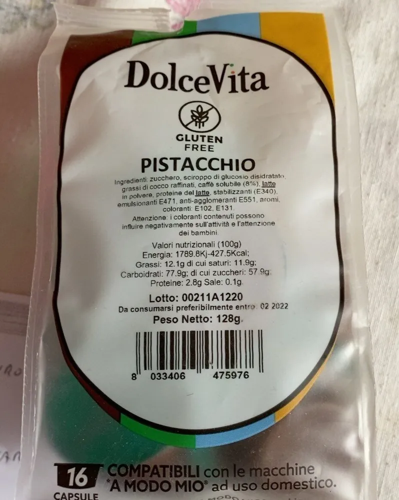 Capsule pistacchio