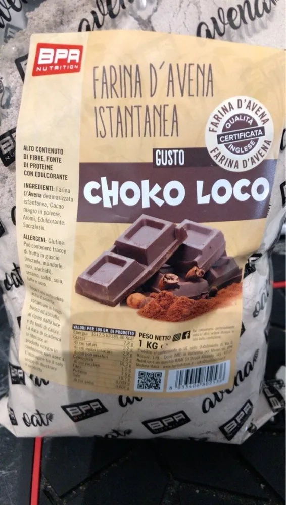 Farina d’avena istantanea gusto choko loco