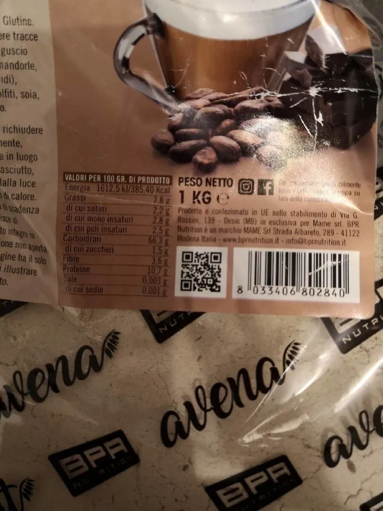 Farina d'avena al mocacino