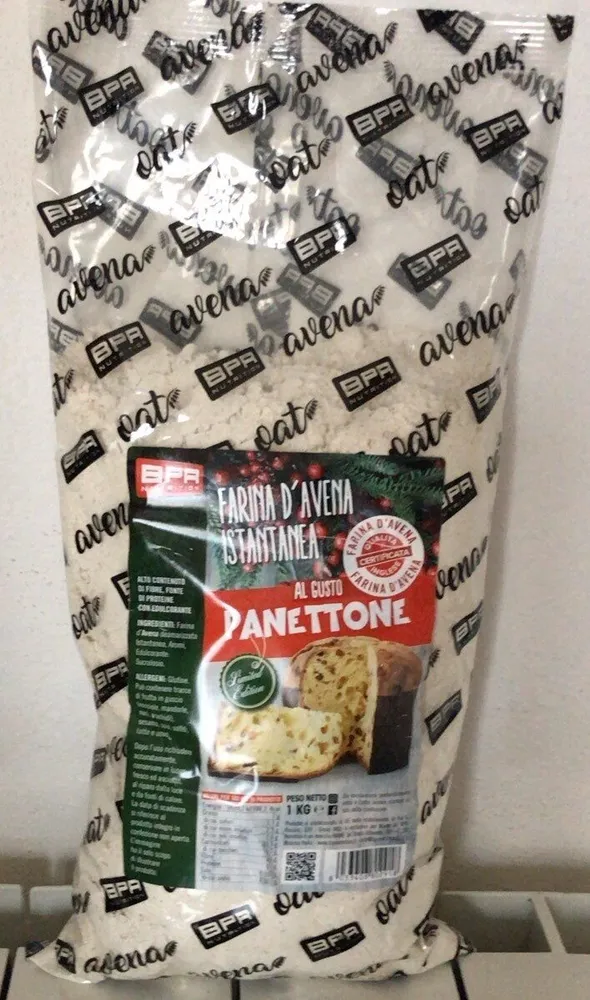 Farina d’avena istantanea gusto panettone