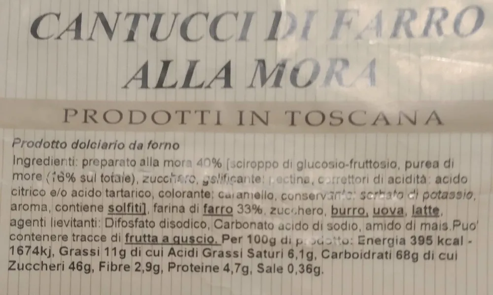 Cantucci di farro alla mora