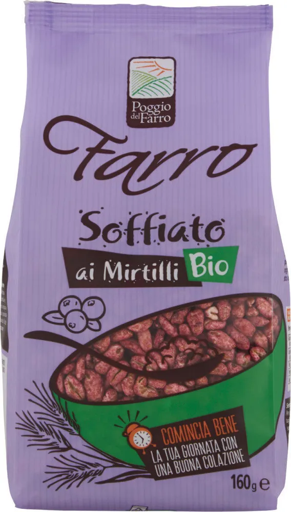 Poggio del farro organic puffed spelt with blueberries
