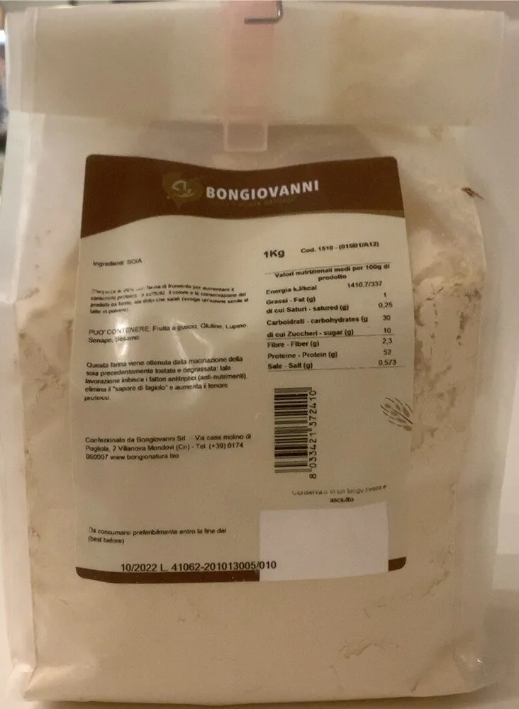 Farina di soia degrassata