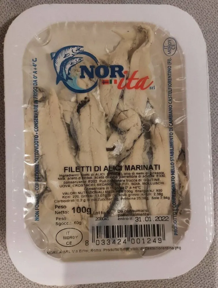 Filetti di alici marinati