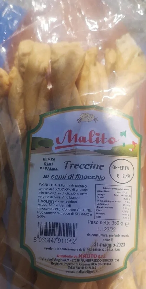 Treccine semi finocchio