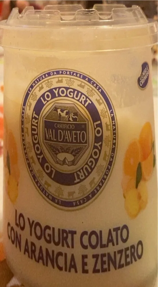YOGURT COLATO CON ARANCIA E ZENZERO