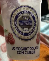 Yogurt colato con ciliegie