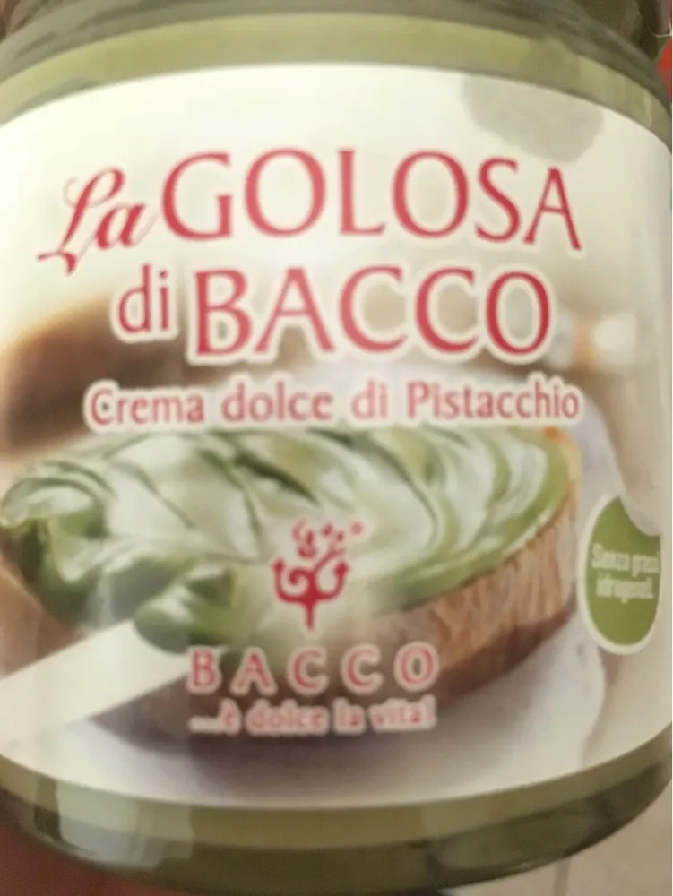 Creme Spalmabili Bacco La Golosa di pistacchio.
