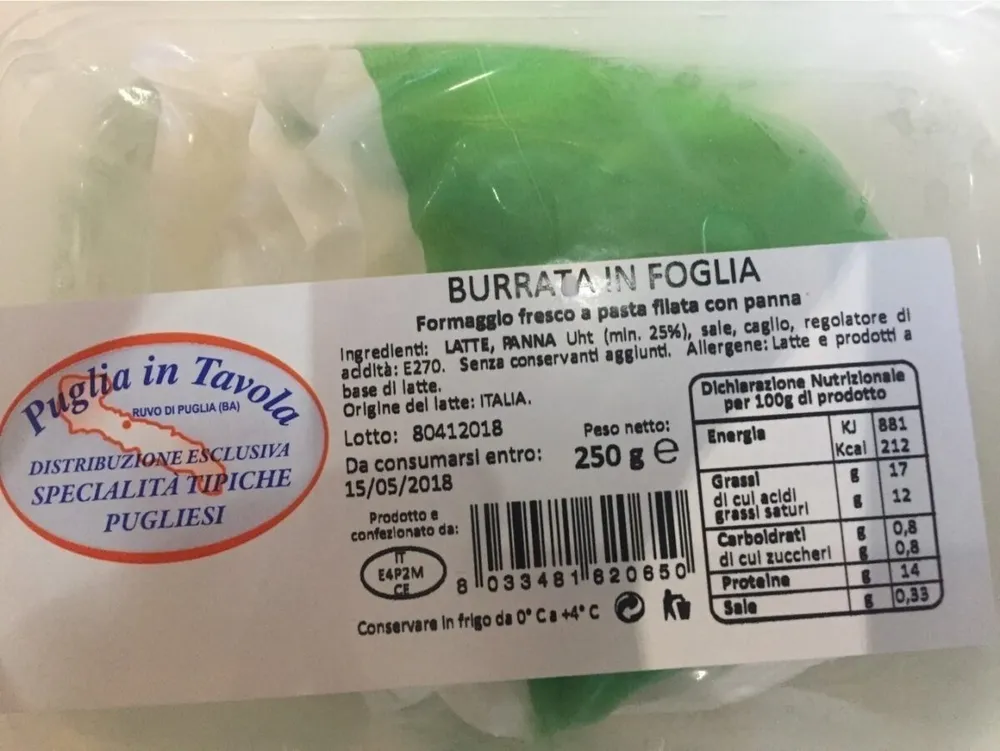 Burrata in foglia