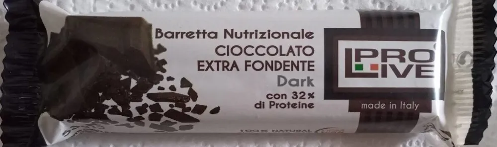 Barretta nutrizionale Cioccolato extra fondente dark