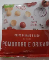 Chips mais e riso gusto pomodoro e origano