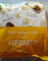 Chips di mais e riso al gusto formaggio