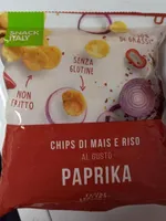 Chips di mais e riso al gusto paprika