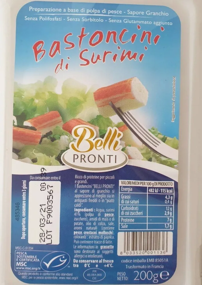 Bastoncini di surimi