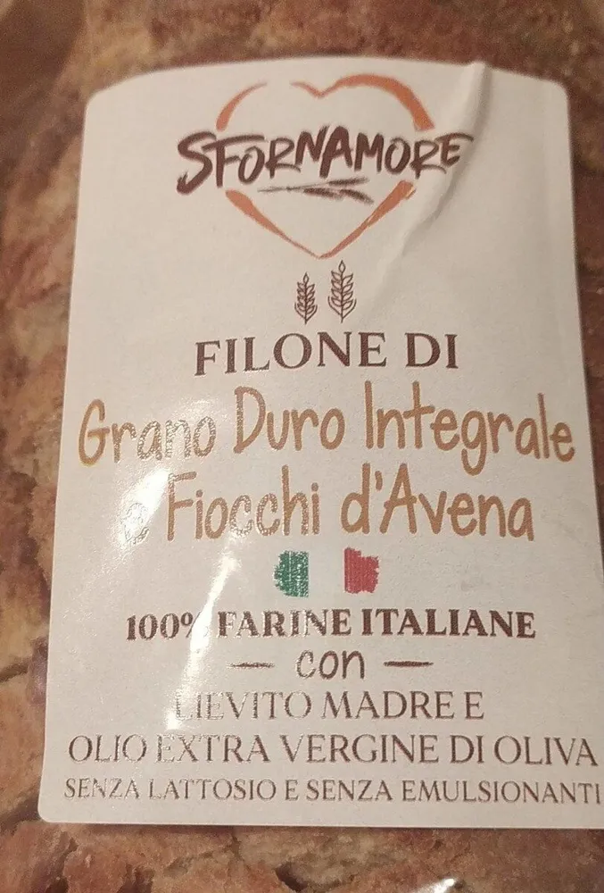 Filone di grano duro integrale e fiocchi d'avena