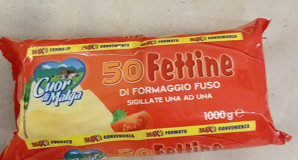 fettine di formaggio fuso