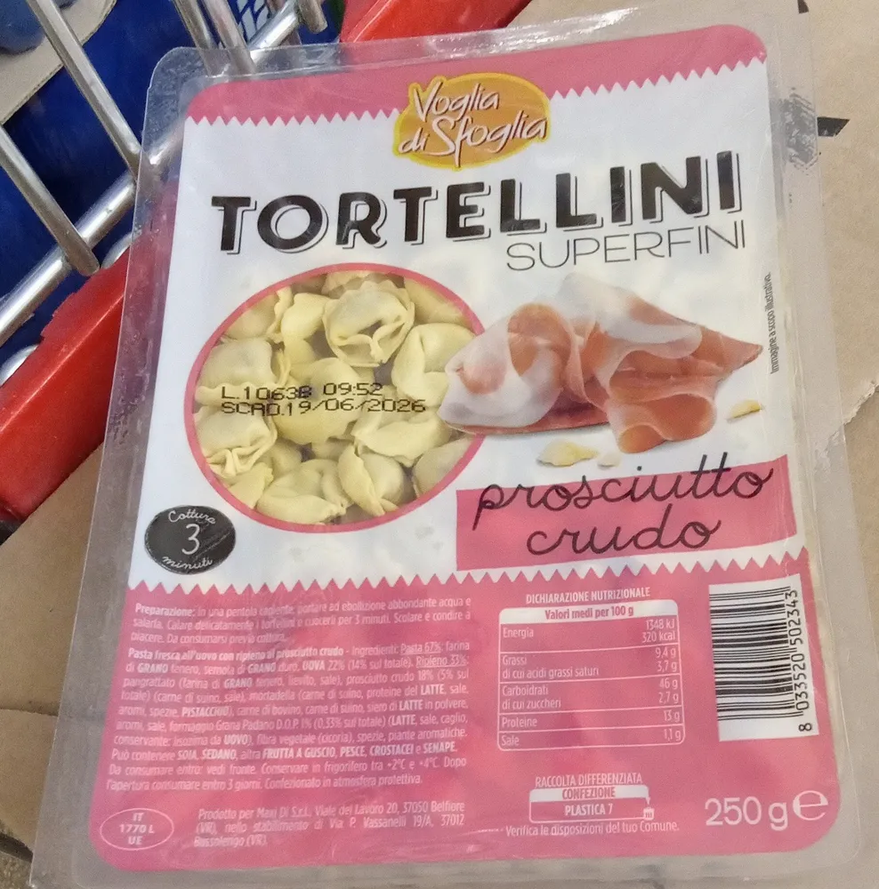 Tortellini al prosciutto crudo superfini