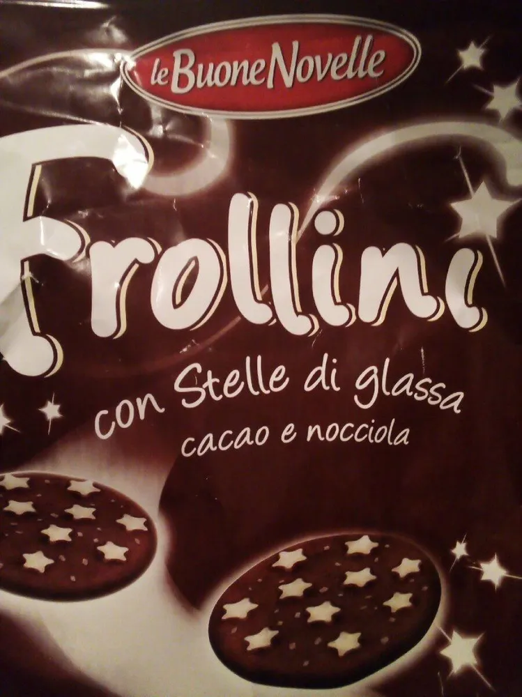 frollini con stelle di glassa cacao e nocciola