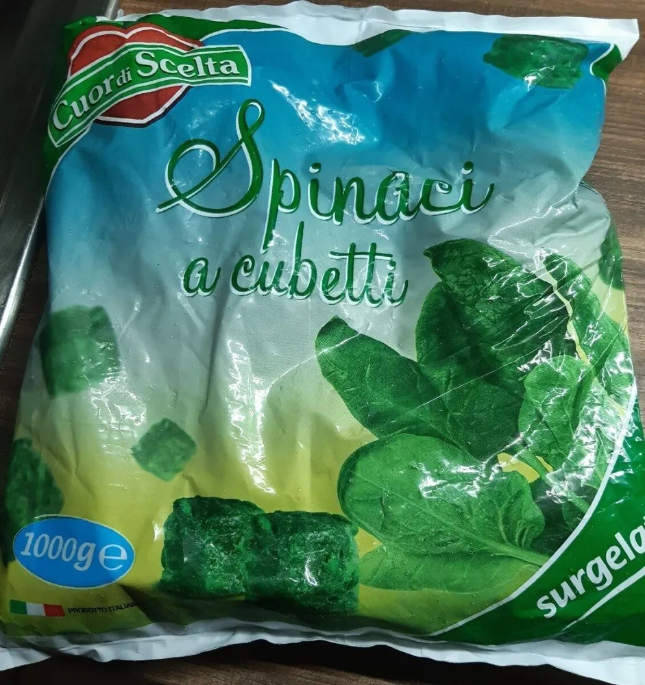 Spinaci a cubetti